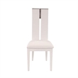 Pemberly Row White Gloss Dining Chairs with Veneer Finish (Set of 2)