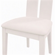 Pemberly Row White Gloss Dining Chairs with Veneer Finish (Set of 2)