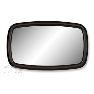 Pemberly Row Oval Glam Mirror in Black High Gloss Finish