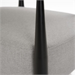 Pemberly Row Modern Grey Fabric Accent Chair with Black & Gold Arms