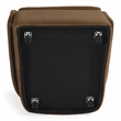 Pemberly Row Brown Dining Chair with Castor Wheels in Fabric Upholstery