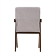 Pemberly Row Modern Beige Fabric and Walnut Dining Chair Set of 2
