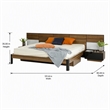 Pemberly Row Modern Eastern King Bed in Wood Finish with Storage and Lighting