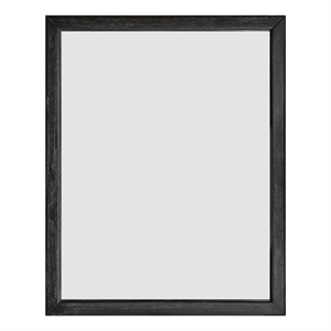 Pemberly Row Modern Rectangular Solid Acacia Dresser Mirror in Black