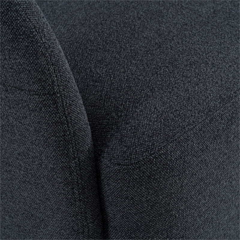 Pemberly Row Modern Fabric Swivel Accent Chair with Flared Arms in Charcoal
