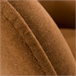 Pemberly Row Modern Fabric Swivel Dining Chair in Rust Khaki Mohair