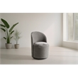 Pemberly Row Modern Upholstered Fabric Swivel Dining Chair in Dove Grey