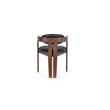 Pemberly Row Modern Vegan Leather Dining Chair in Black & Brown Oak