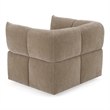 Pemberly Row Modern Upholstered Fabric Swivel Accent Chair in Taupe