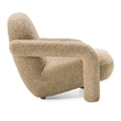 Pemberly Row Modern Fabric Upholstered Accent Chair with Arms in Tan