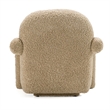Pemberly Row Modern Fabric Upholstered Accent Chair with Arms in Tan