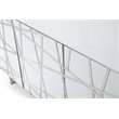 Pemberly Row 4-Door Modern Stainless Steel & MDF Wood Buffet in White