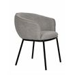Pemberly Row Upholstered Modern Fabric Dining Chair in Black/Gray