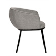 Pemberly Row Upholstered Modern Fabric Dining Chair in Black/Gray
