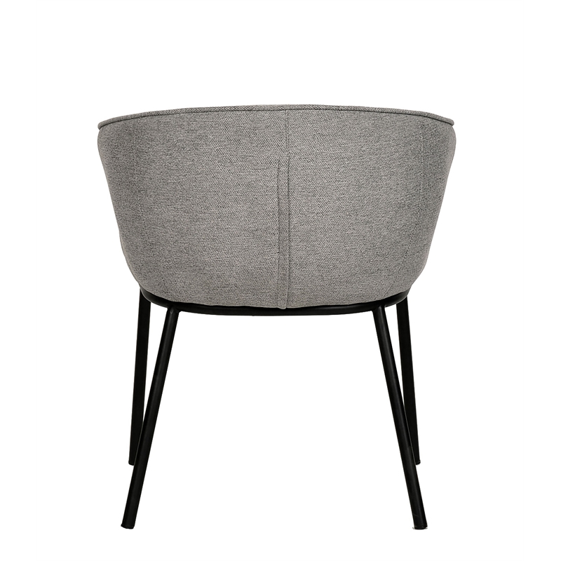 Pemberly Row Upholstered Modern Fabric Dining Chair in Black/Gray