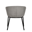Pemberly Row Upholstered Modern Fabric Dining Chair in Black/Gray