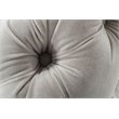 Pemberly Row Modern Velvet & Metal Upholstered Sofa in Gray & Black