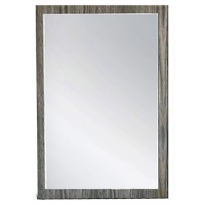Pemberly Row 39.3x33.4&quot Modern MDF Wood Mirror in Matte Elm Gray