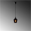 Pemberly Row Smoked Chandelier with Metal Body in Black Finish