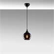 Pemberly Row Smoked Chandelier with Metal Body in Black Finish