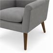 Pemberly Row Gray Oversized Armchairs with Wooden Walnut Legs - Set of 2