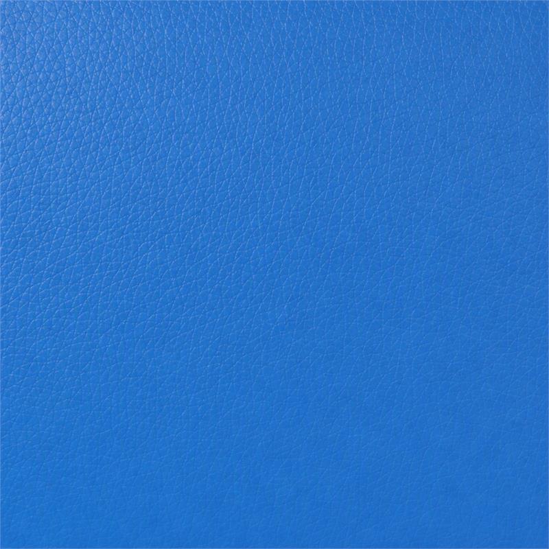 Pemberly Row Set of 2 Kids Recliner Chairs in Blue PVC Leather with Cupholder