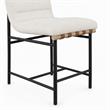 Pemberly Row Set of 4 White Boucle Fabric Counter Height Chairs
