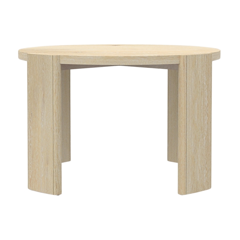 Pemberly Row 47 in Round Dining Table with Curved Legs in Natural Driftwood