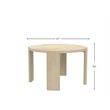 Pemberly Row 47 in Round Dining Table with Curved Legs in Natural Driftwood