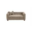 Pemberly Row Faux Fur Dog Sofa Bed with Bone-Shaped Pillow