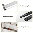 Pemberly Row Modern Armoire with Hanging Rod & 3 Drawers White