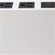 Pemberly Row Edge Neo Power Station with USB and AC Outlets in White