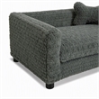 Pemberly Row Faux Fur Dog Bed with Bone Pillow in Plush Fabric