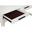 Pemberly Row Large Mahogany Wood Desk in Chalk White Finish