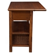 Pemberly Row Caldwell Wood Kitchen Cart in Antique Cappuccino Finish