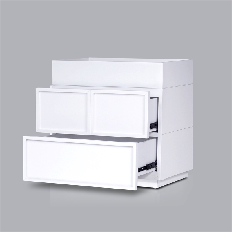 Pemberly Row Nightstand in Wood with 2 Drawers in White Finish