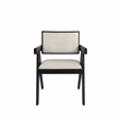 Pemberly Row Set of 2 Side Dining Chairs in Black with Upholstery