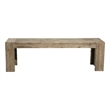 Pemberly Row Wood Dining Bench in Antique Natural Finish