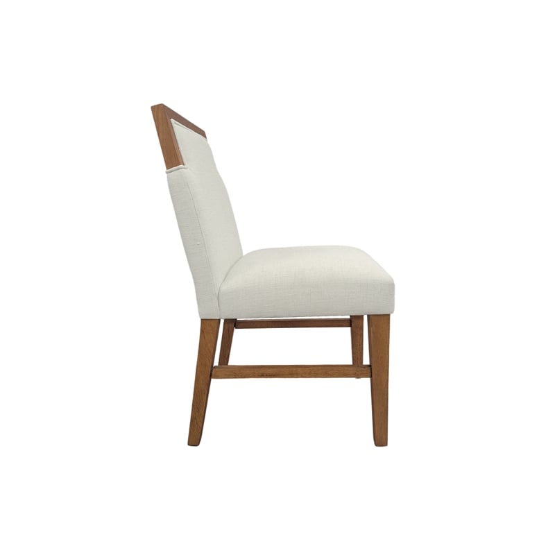 Pemberly Row Side Dining Chairs in Oak Rubberwood - Set of 2