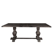 Pemberly Row Charcoal Rubberwood Fixed Trestle Dining Table 30