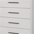 Pemberly Row 5 Drawer Wood Chest in White Finish