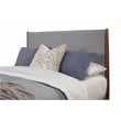Pemberly Row California King Panel Bed in Gray Upholstery and Acorn Finish