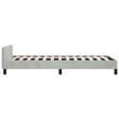 Pemberly Row Twin XL Bed Frame with Headboard in Light Gray Velvet