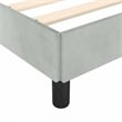 Pemberly Row Twin XL Bed Frame with Headboard in Light Gray Velvet