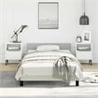 Pemberly Row Twin XL Bed Frame with Headboard in Light Gray Velvet