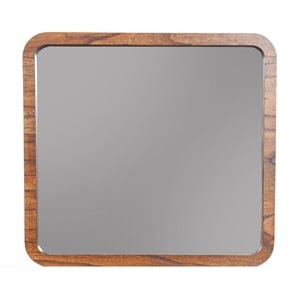 Pemberly Row Wood Bedroom Dresser Mirror in Dark Walnut (Brown)