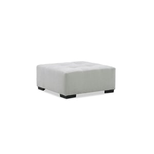 Pemberly Row Padded Upholstered Square Ottoman in Slate Gray