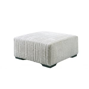 Pemberly Row Padded Upholstered Square Cocktail Ottoman in Beige