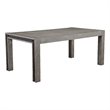 Pemberly Row Solid Pine Dining Table for 4 to 6 in Gray and Black