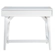 Pemberly Row Mahogany Wood 3 Drawer Large Desk in Warm White